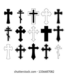 Cross Set Vector Illustration Stock Vector (Royalty Free) 1336687082 ...