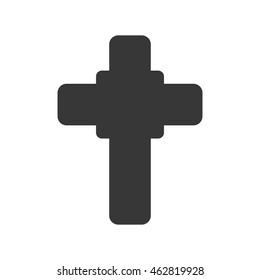 cross shape god belief religion icon. Isolated and flat illustration. Vector graphic