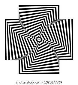 Forma cruzada. Elemento de diseño de arte visual. Ilustración vectorial.