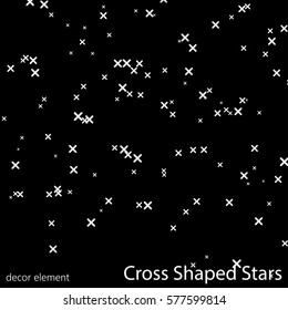 Cross Shaped Stars | EPS10 Vector