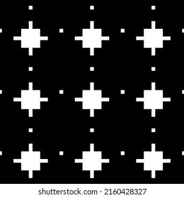 Cross shapes seamless pattern. Ethnic ornament. Folk background. Geometric wallpaper. Inca crosses image. Tribal motif. Ancient mosaic. Digital paper, web design, textile print, abstract. Vector art.