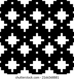 Patrón transparente. Ornamento étnico. Fondo popular. Papel de escritorio geométrico. Inca cruza la imagen. Motivo tribal. Mosaico antiguo. Papel digital, diseño web, impresión textil, abstracto. Arte vectorial.