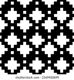 Cross shapes seamless pattern. Ethnic ornament. Folk background. Geometric wallpaper. Inca crosses image. Tribal motif. Ancient mosaic. Digital paper, web design, textile print, abstract. Vector art.