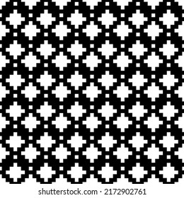 Patrón transparente. Ornamento étnico. Fondo popular. Papel de escritorio geométrico. Inca cruza la imagen. Motivo tribal. Mosaico antiguo. Papel digital. Resumen de diseño web. Impresión textil. Arte vectorial