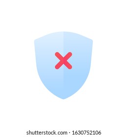 cross shield   icon flat outline glyph interface 