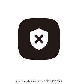 Cross shield icon sign symbol