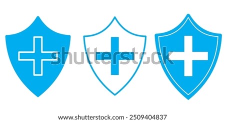 cross shield icon vector illustration