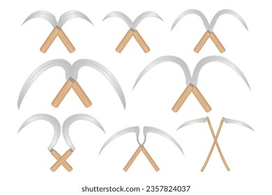 Cross Sickle Clipart Bundle, Sickle Vector Bundle, Cross Sickle Bundle,  Clipart Bundle, Cross Sickle Vector,  Agriculture elements, Farming equipment, Farming tool, Agriculture tool