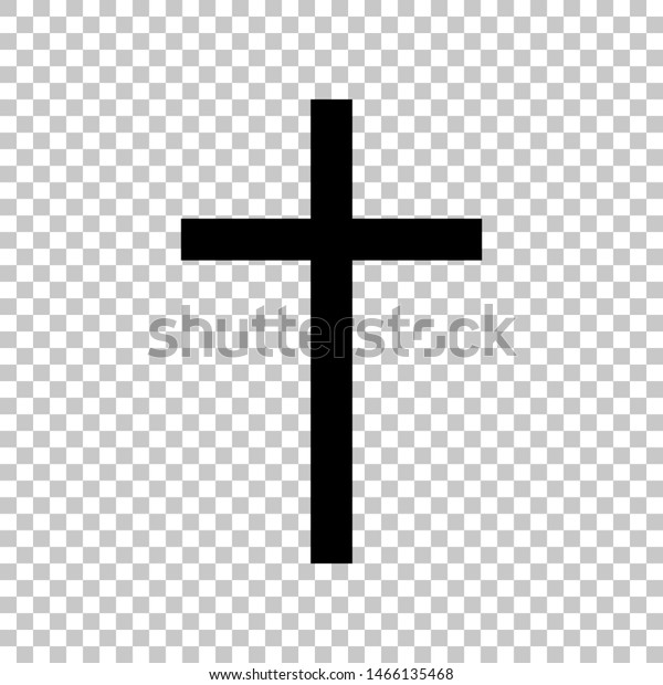 cross sign black icon on transparent stock vector royalty free 1466135468 https www shutterstock com image vector cross sign black icon on transparent 1466135468