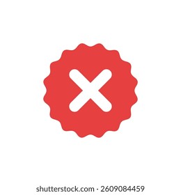 Cross Sign Cancel Denial Icon Vector