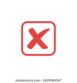 Cross Sign Cancel Denial Icon Vector