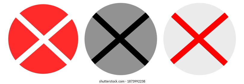 Cross sign in different backgrounds.