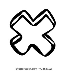 cross sign doodle