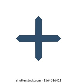 Cross sign element. Red X icon isolated on white background. Simple mark graphic design. Button for vote, decision, web. Symbol of error, check, wrong and stop, failed. Vector illustration