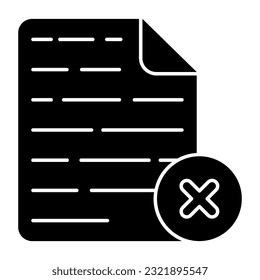 Kreuzen Sie sich mit gefaltetem Papier, das ein falsches Dateikonzept-Symbol zeigt 