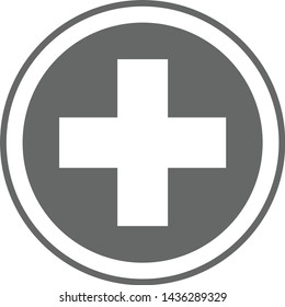 Cross Sign, Healthy Sign, Medical Sign, Medical, and Healthy Icon Logo Vector. Eps 10