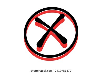 Cross Sign Highlight Note Sticker Design