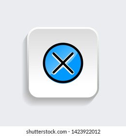 Cross sign icon remove or cancel symbol with modern flat style icon for web site design, logo, app, UI isolated on white background. Vector illustration