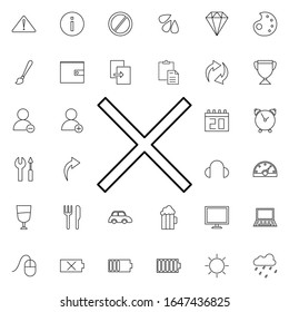 cross sign icon. Universal set of web for website design and development, app development