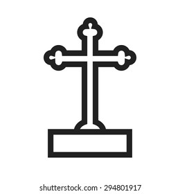 Cross, sign, jesus icon vector image.Can also be used for easter, celebration, observances and holidays. Suitable for mobile apps, web apps and print media.