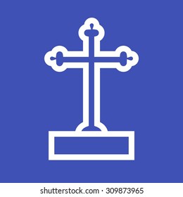 Cross, sign, Jesus icon vector image.Can also be used for Easter, celebration, observances and holidays. Suitable for mobile apps, web apps and print media.