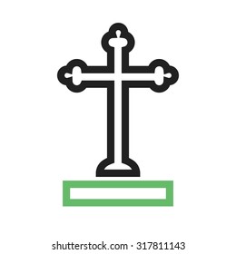 Cross, sign, jesus icon vector image.Can also be used for easter, celebration, observances and holidays. Suitable for mobile apps, web apps and print media.