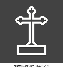 Cross, sign, jesus icon vector image.Can also be used for easter, celebration, observances and holidays. Suitable for mobile apps, web apps and print media.