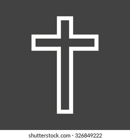 Cross, sign, jesus icon vector image.Can also be used for easter, celebration, observances and holidays. Suitable for mobile apps, web apps and print media.