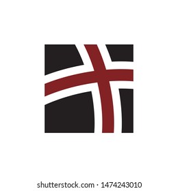 Cross sign logo design template vector illustration