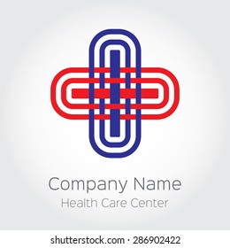A cross sign, logo for medical, clinic, health care, hospital, pharmacy.