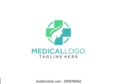 Cross Sign Medical Logo Health Symbol Pharmacy Icon. Flat Vector Logo Design Template Element