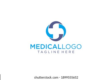 Cross Sign Medical Logo Health Symbol Pharmacy Icon. Flat Vector Logo Design Template Element