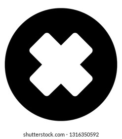 Cross sign, multiply or wrong symbol 