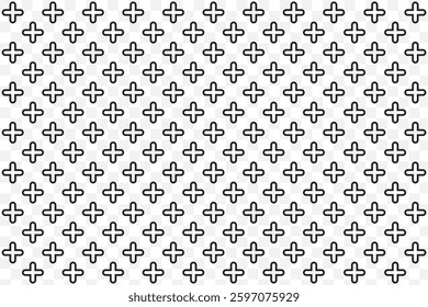 cross sign pattern with plus. cross and plus design for pattern and background. seamless pattern with plus sign. symbol decoration illustration. Geometric plus grid pattern. EPS 10.