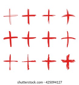 Cross sign set, christian cross signs