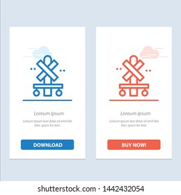 Cross, Sign, Station, Train  Blue and Red Download and Buy Now web Widget Card Template