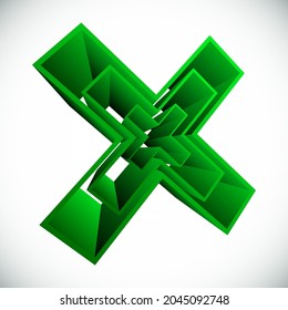 Cross sign, symbol. Letter X Graphics