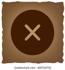 Cross sign. Vintage effect
