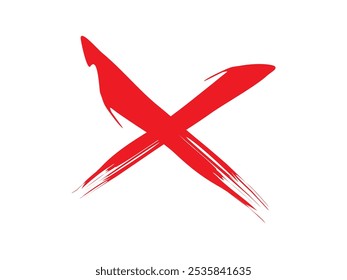 cross sign x brush vector transparent background