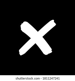 Cross sign or x mark icon. No symbol
