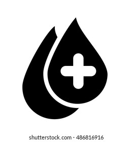 cross silhouette drop vector symbol icon design. Beautiful illustration isolated on white background