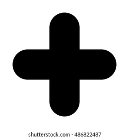 cross silhouette vector symbol icon design.