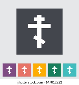 Cross  single flat icon. Vector illustration.