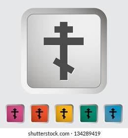 Cross  single icon. Vector illustration.
