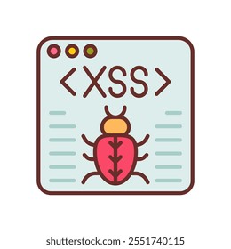 Iconos rellenados de secuencias de comandos entre sitios, Ilustración vectorial