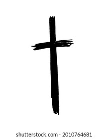 cruz de halloween sobre fondo blanco