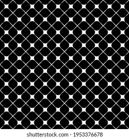 Cross square seamless pattern.  Abstract hipster background. Monochrome geometric print. Trendy black and white texture. Modern simple graphic design.