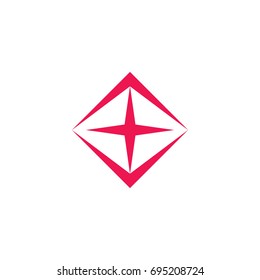 cross in square shape logo vector