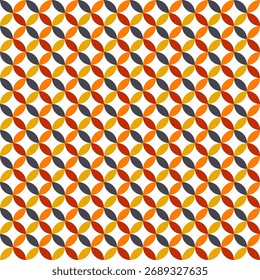 Kreuz- oder Sternform geometrische nahtlose Textur in Herbstfarben