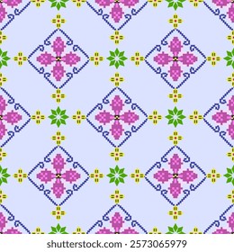 Cross stitch, Azulejos Portuguese azulejos seamless pattern. Design for wallpaper, pattern fills, web page background, ceramic pottery, tiles, and clothing.